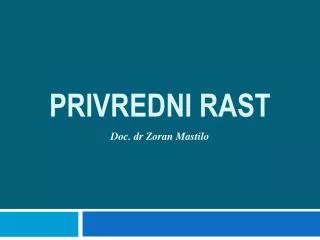 privredni rast