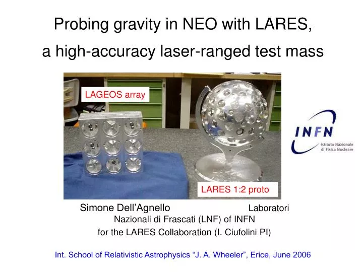 probing gravity in neo with lares a high accuracy laser ranged test mass