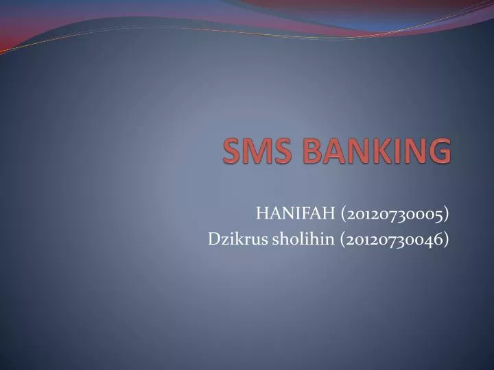 sms banking