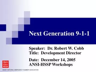Next Generation 9-1-1