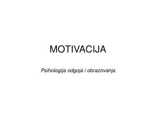 motivacija