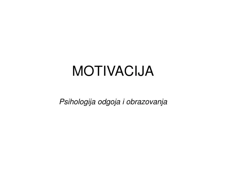 motivacija