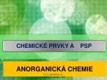 ANORGANICKÁ CHEMIE - slide 1