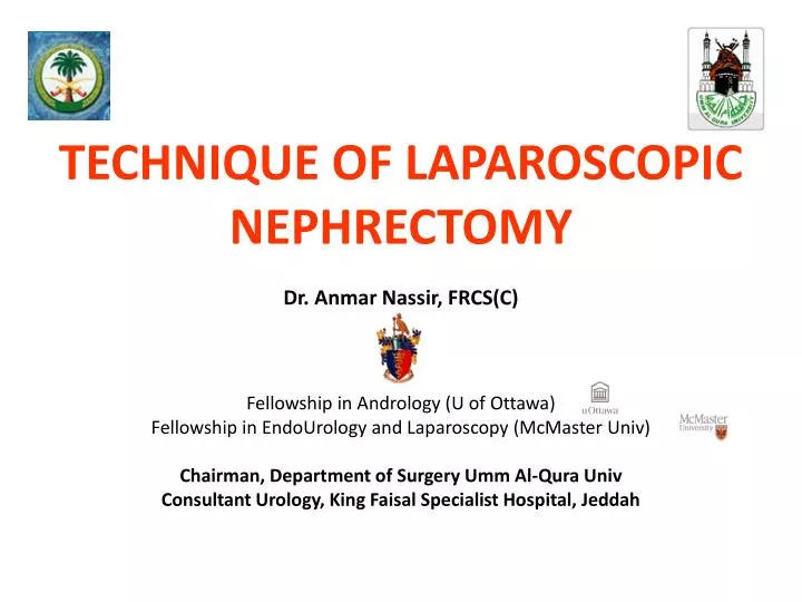 technique of laparoscopic nephrectomy
