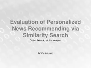 evaluation of personalized news recommending via similarity search