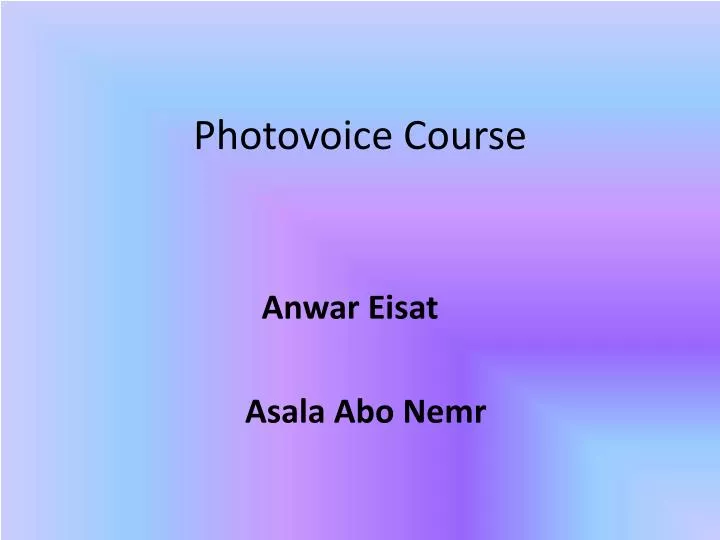 photovoice course