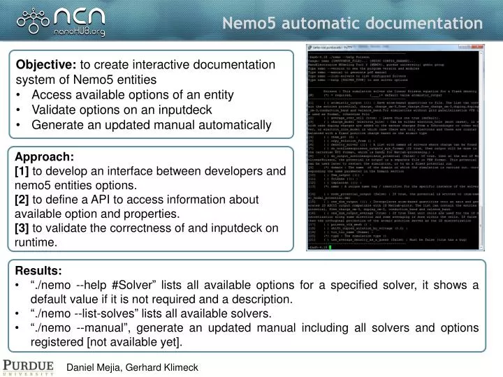 nemo5 automatic documentation
