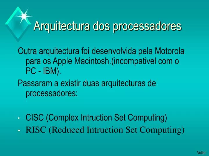 arquitectura dos processadores