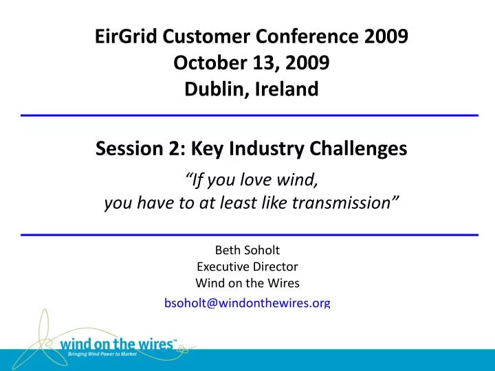 beth soholt executive director wind on the wires bsoholt@windonthewires org