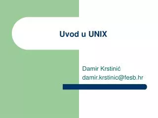 uvod u unix