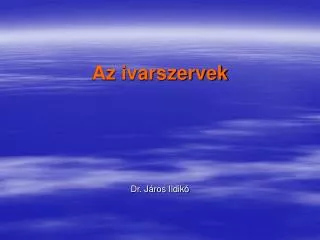 az ivarszervek