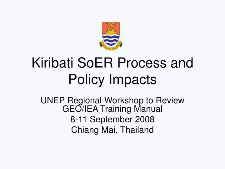 kiribati soer process and policy impacts