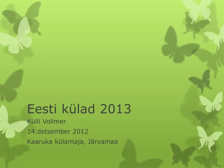 eesti k lad 2013