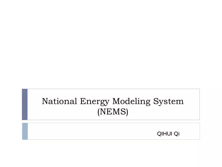 national energy modeling system nems