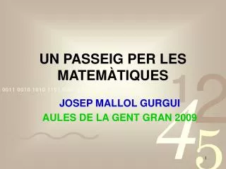 un passeig per les matem tiques
