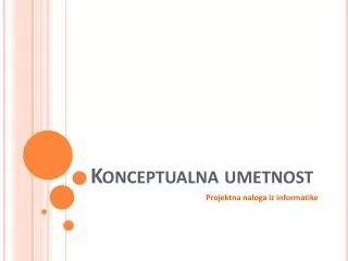 konceptualna umetnost