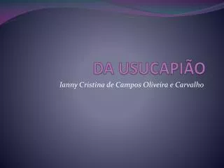 da usucapi o