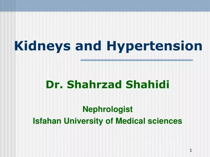 kidneys and hypertension