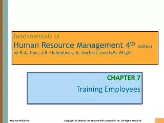 CHAPTER 7 Training Employees
