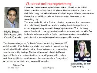 V6: direct cell reprogramming