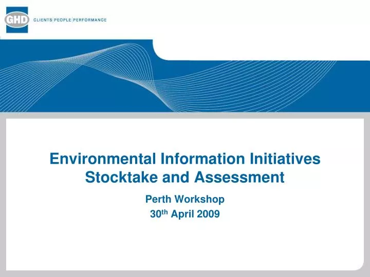 environmental information initiatives stocktake and assessment