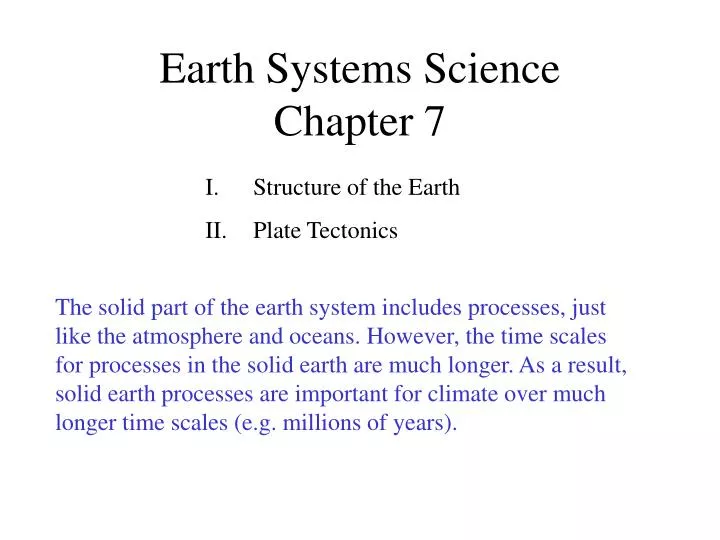earth systems science chapter 7