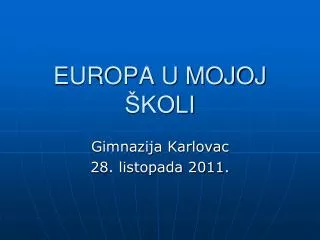 europa u mojoj koli