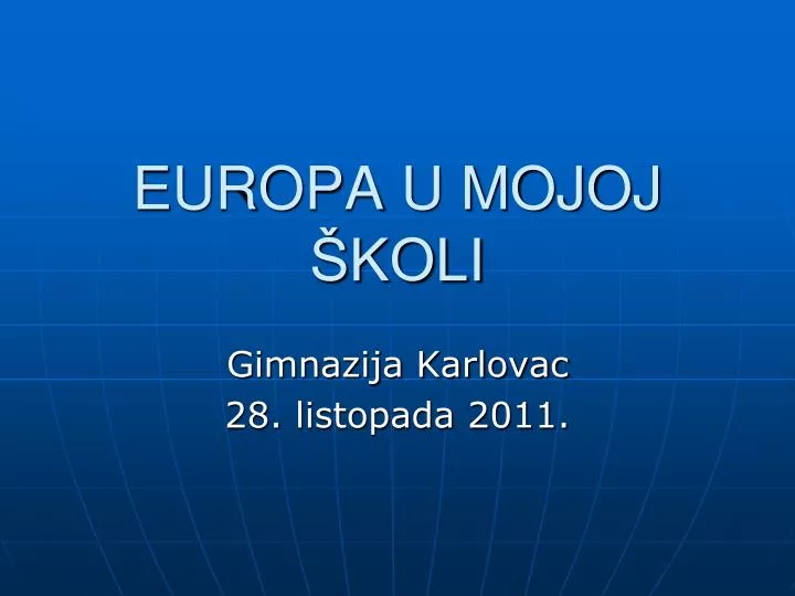 europa u mojoj koli