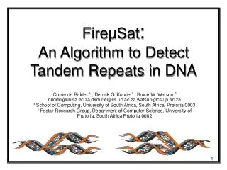 Fire ?Sat : An Algorithm to Detect Tandem Repeats in DNA