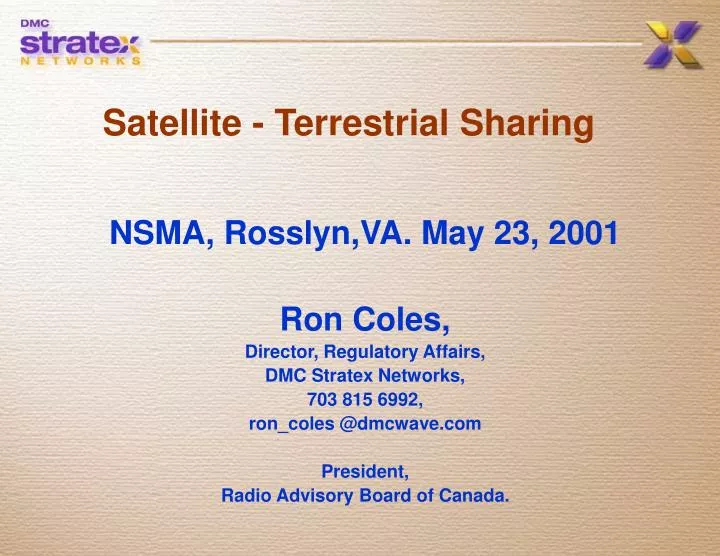 satellite terrestrial sharing