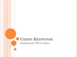 Crisis Response