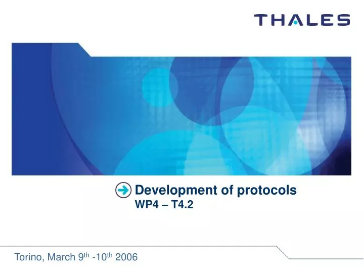 development of protocols wp4 t4 2