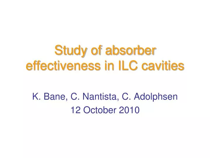 study of absorber effectiveness in ilc cavities