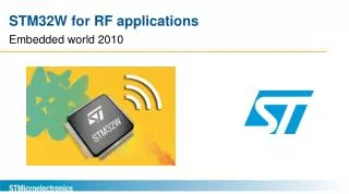 stm32w for rf applications