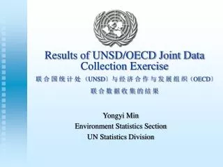 results of unsd oecd joint data collection exercise unsd oecd