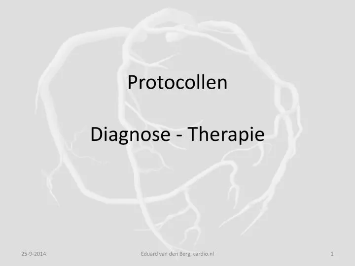 protocollen diagnose therapie
