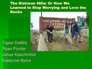 The Dishman Hills: Or How We Learned to Stop Worrying and Love the Rocks