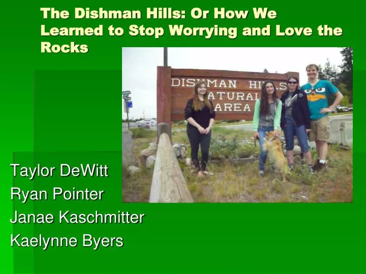 the dishman hills or how we learned to stop worrying and love the rocks