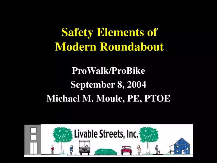safety elements of modern roundabout