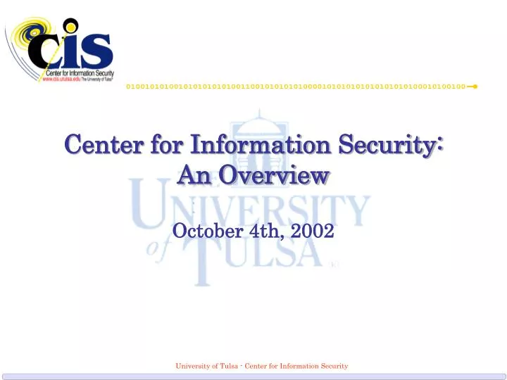 center for information security an overview