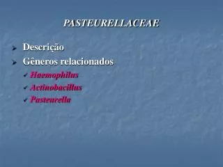 pasteurellaceae