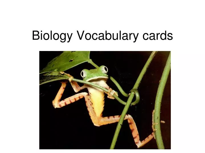 biology vocabulary cards