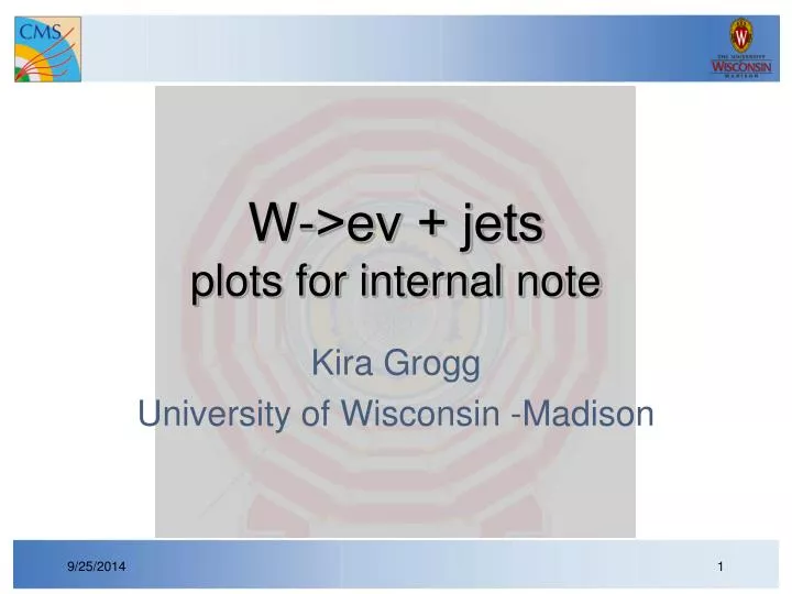 w e jets plots for internal note