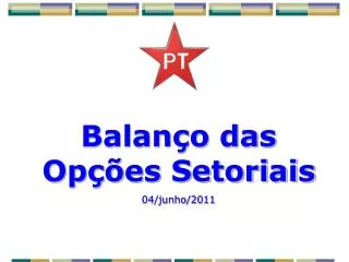 balan o das op es setoriais 04 junho 2011