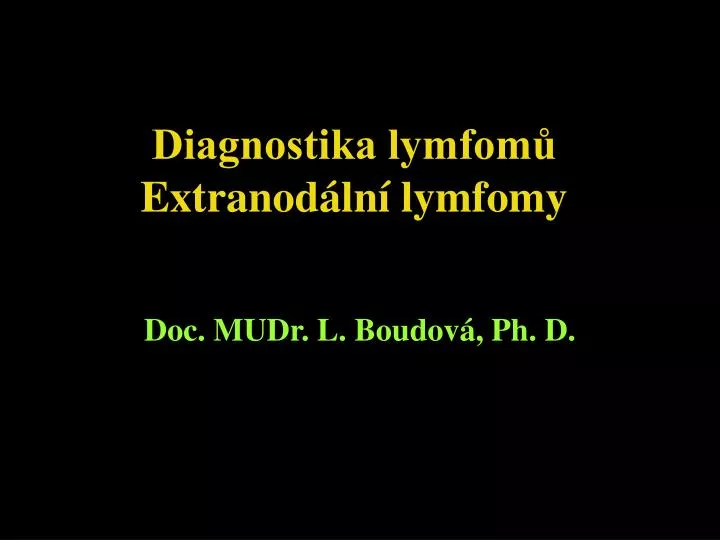 diagnostika lymfom extranod ln lymfomy