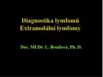 Diagnostika lymfomů Extranodální lymfomy - slide 1
