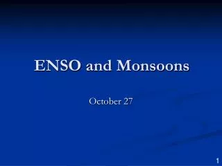 ENSO and Monsoons