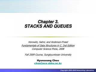 Chapter 3. STACKS AND QUEUES