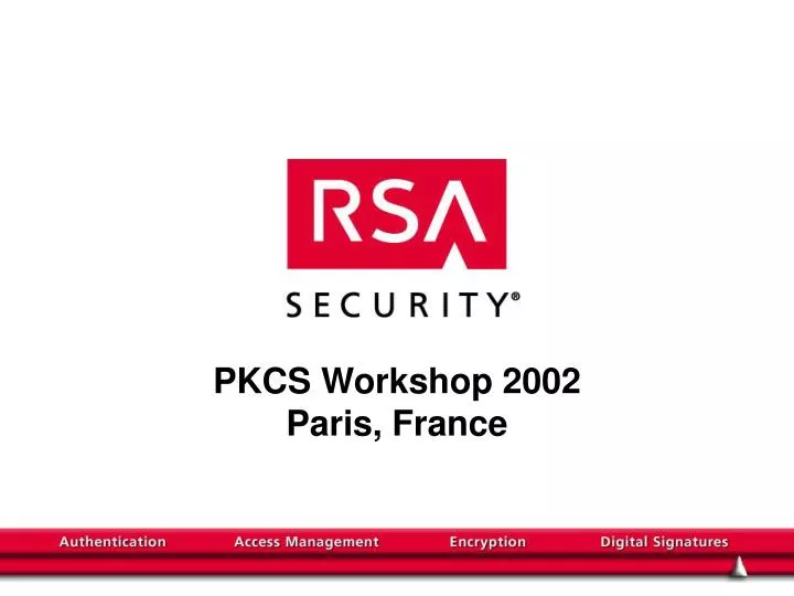 pkcs workshop 2002 paris france