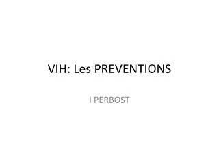 vih les preventions